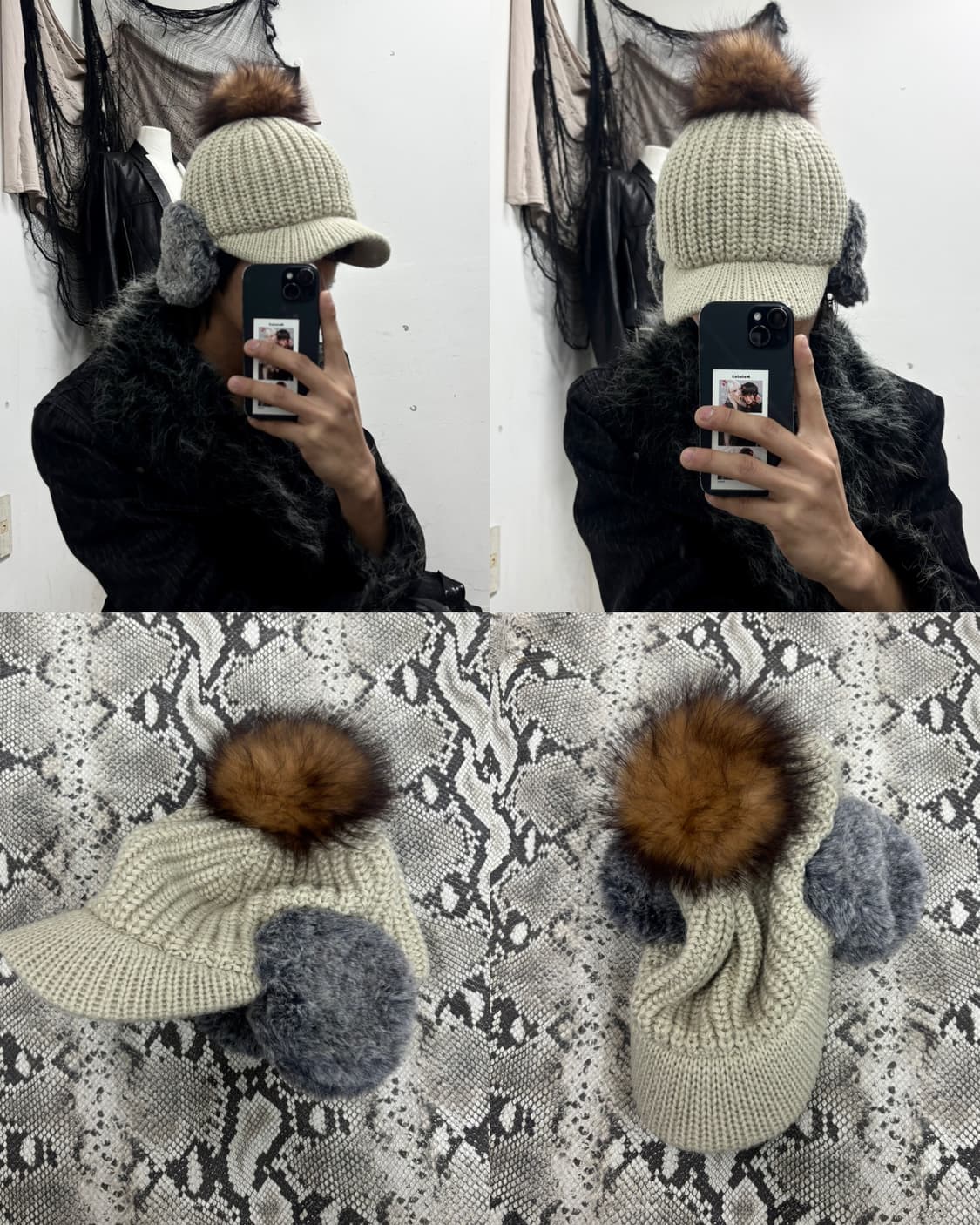 6 Ears Fur Detail Cap (여성 Free) 3.5 상품이미지1