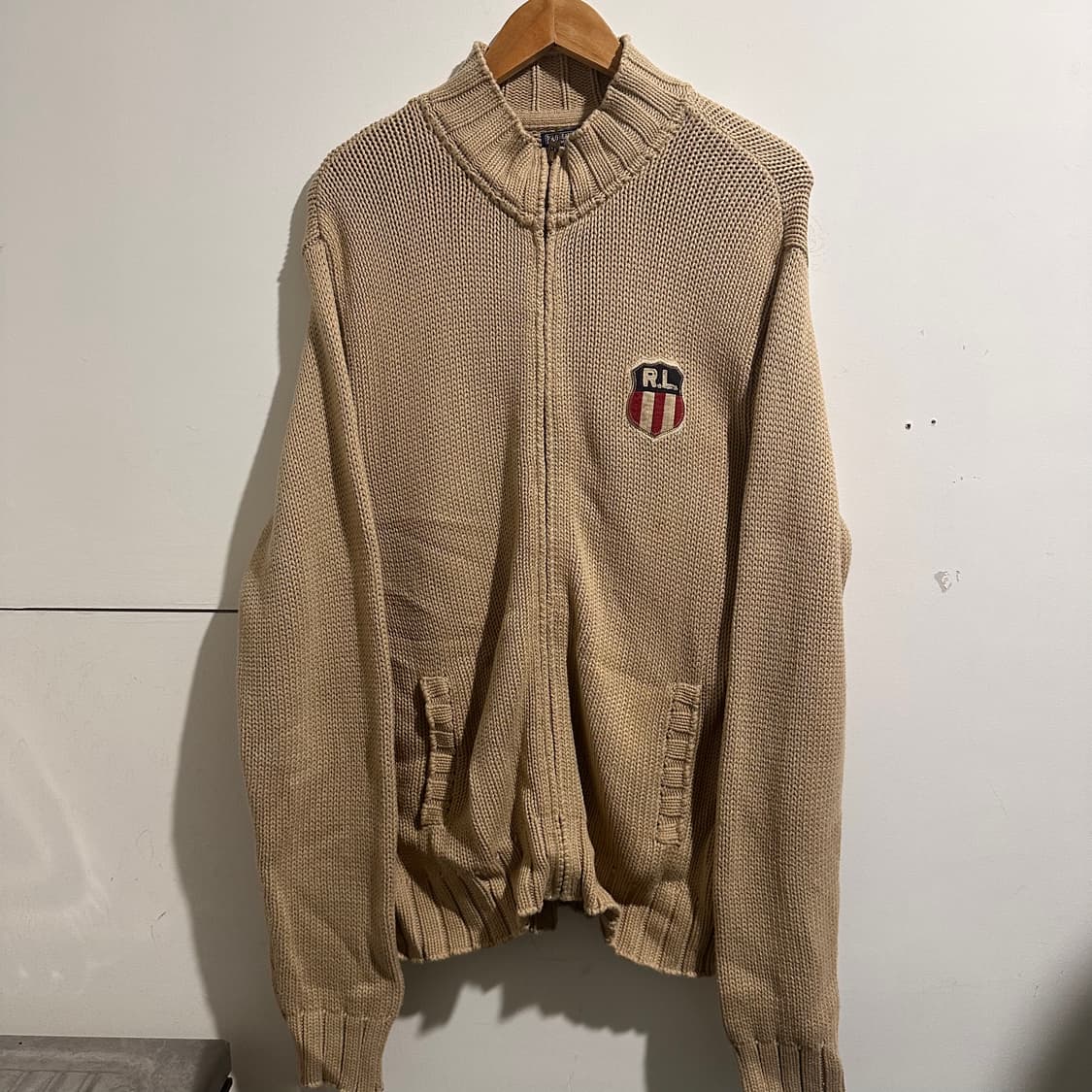 폴로 랄프로렌 베이지 니트 가디건 상품이미지1