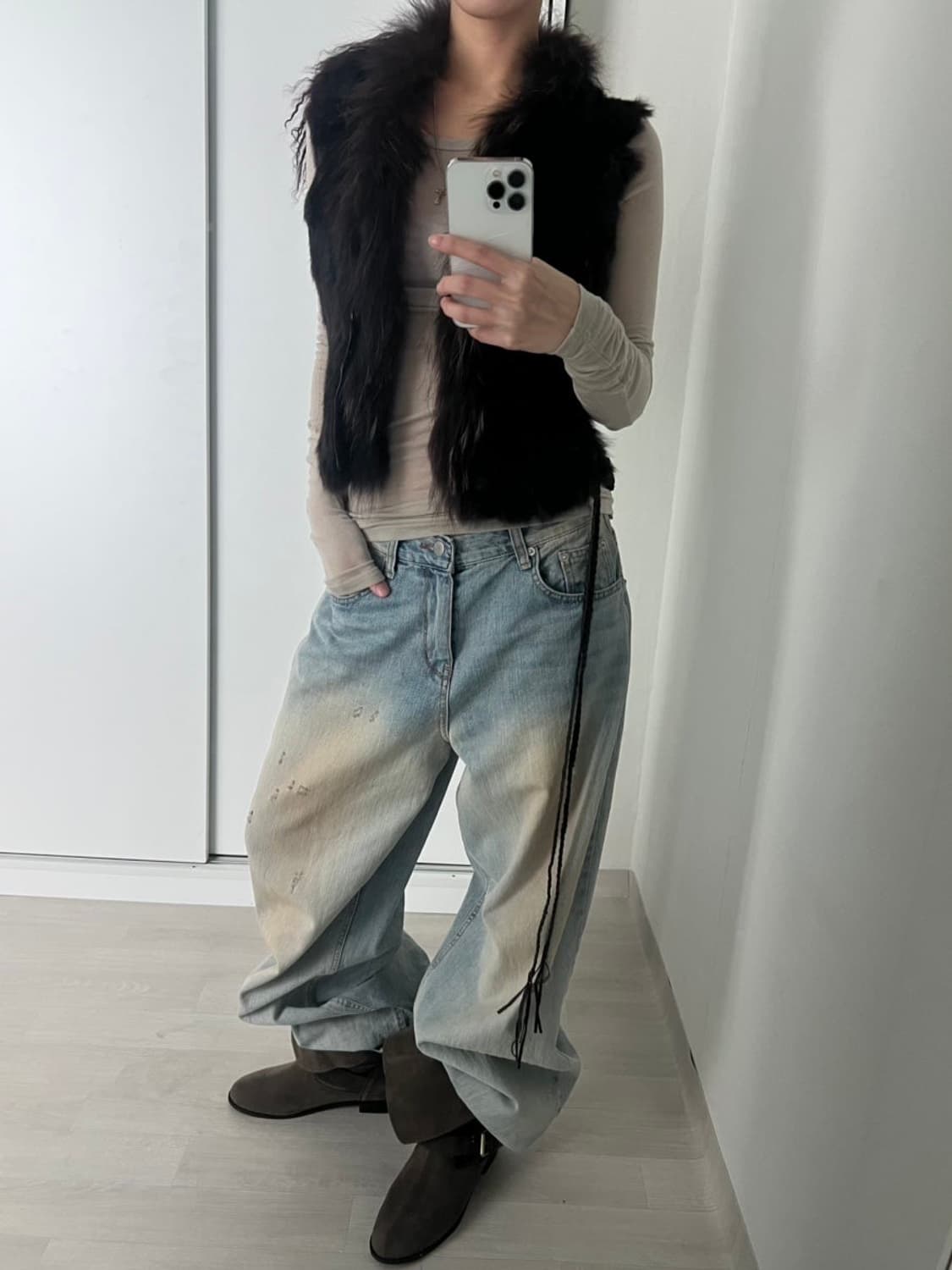 Vintage wash lowlise denim 상품이미지1