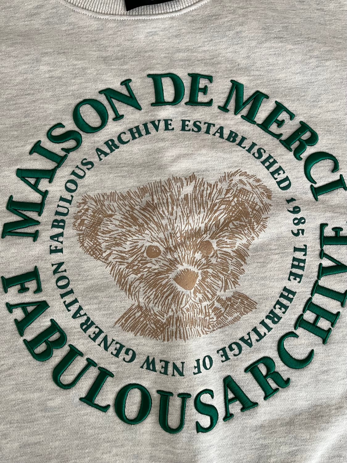 M) 패블러스 아카이브 크롭 맨투맨 오트밀 상품이미지4