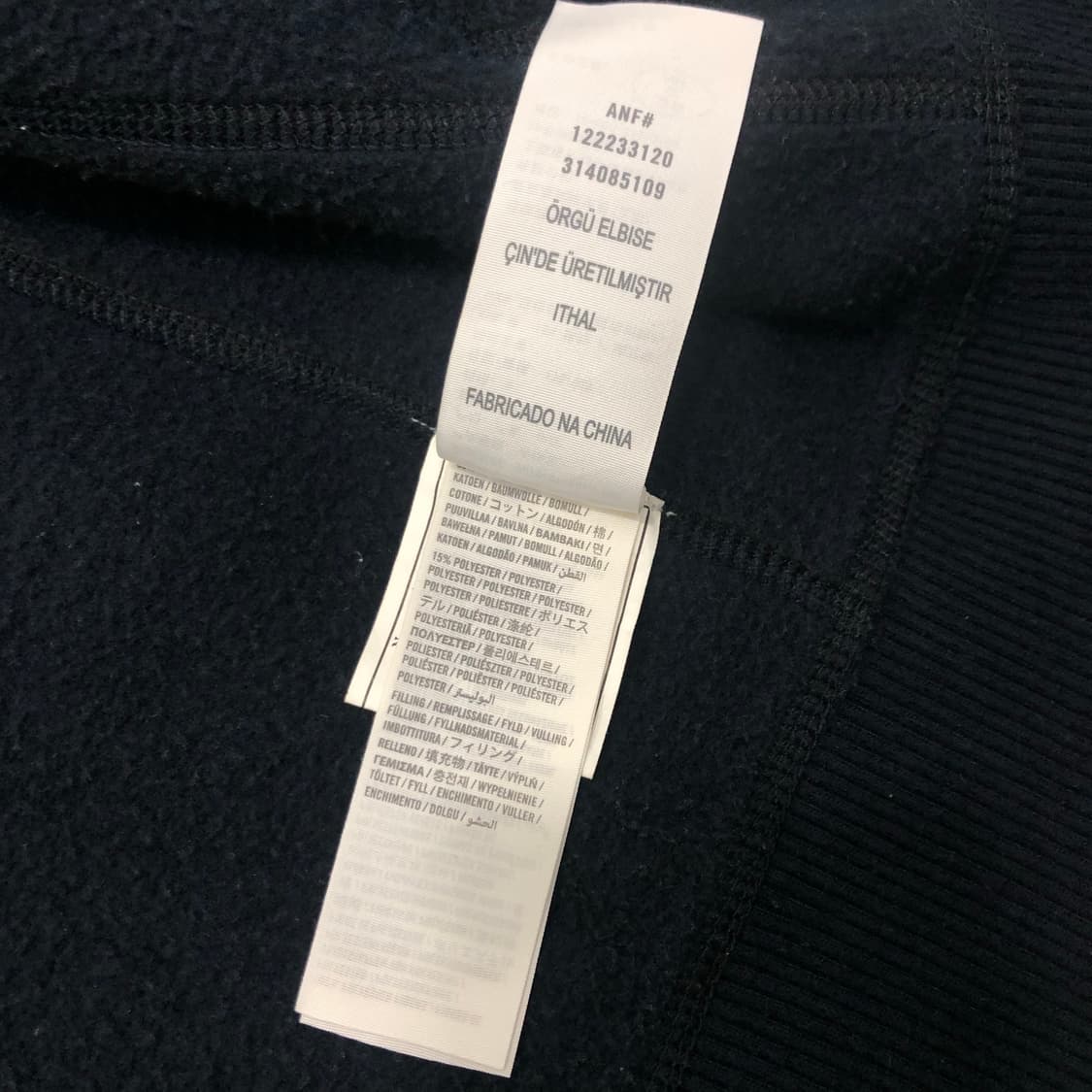 아베크롬비 후드 집업 자켓 네이비 S 상품이미지3