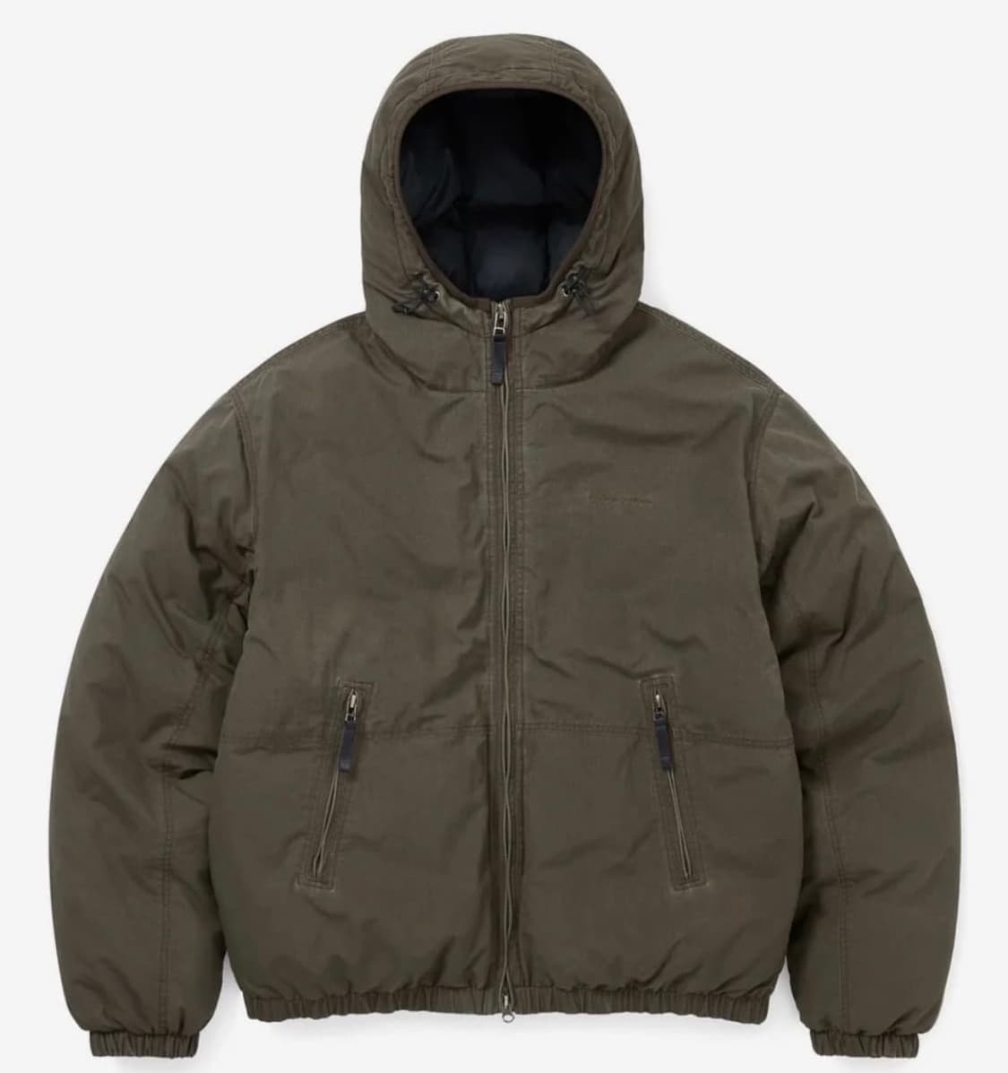 디스이즈네버댓 워시드 다운 푸퍼 자켓 올리브 브라운 상품이미지1