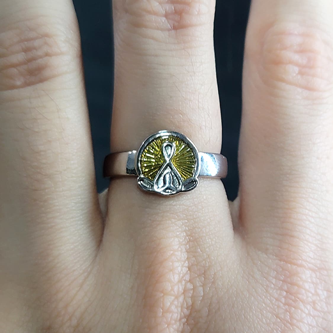 Osen 실버 남자 엔틱 빈티지 명품 좌상 명상 반지 상품이미지6