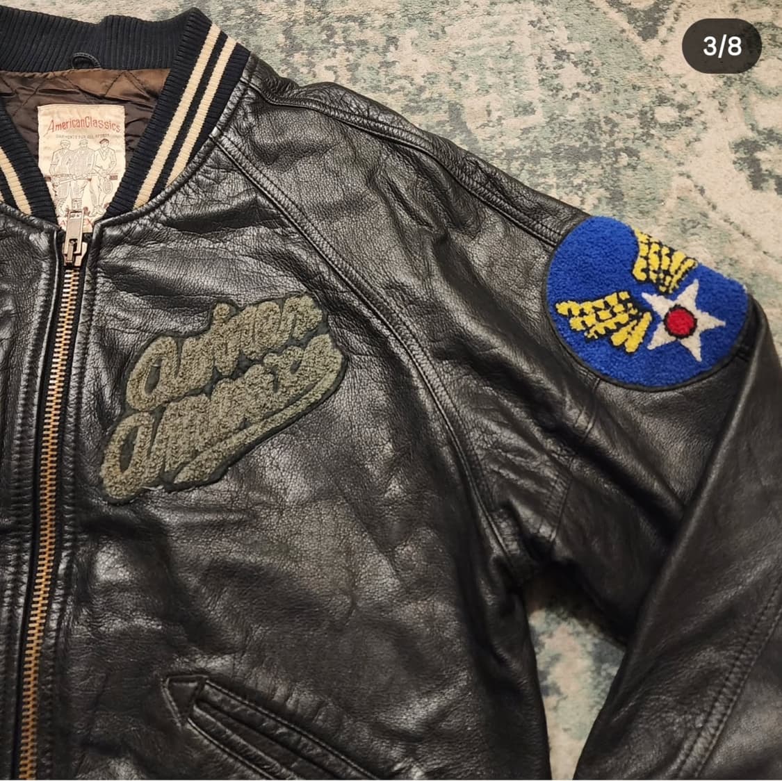 90s 아비렉스 LTD 플라이트 레더자켓 상품이미지3