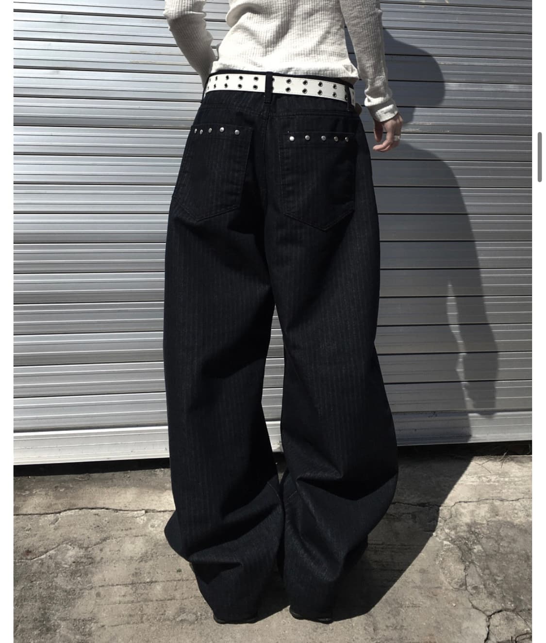여유 (UNISEX) 노마 스트라이프 데님 팬츠 상품이미지2