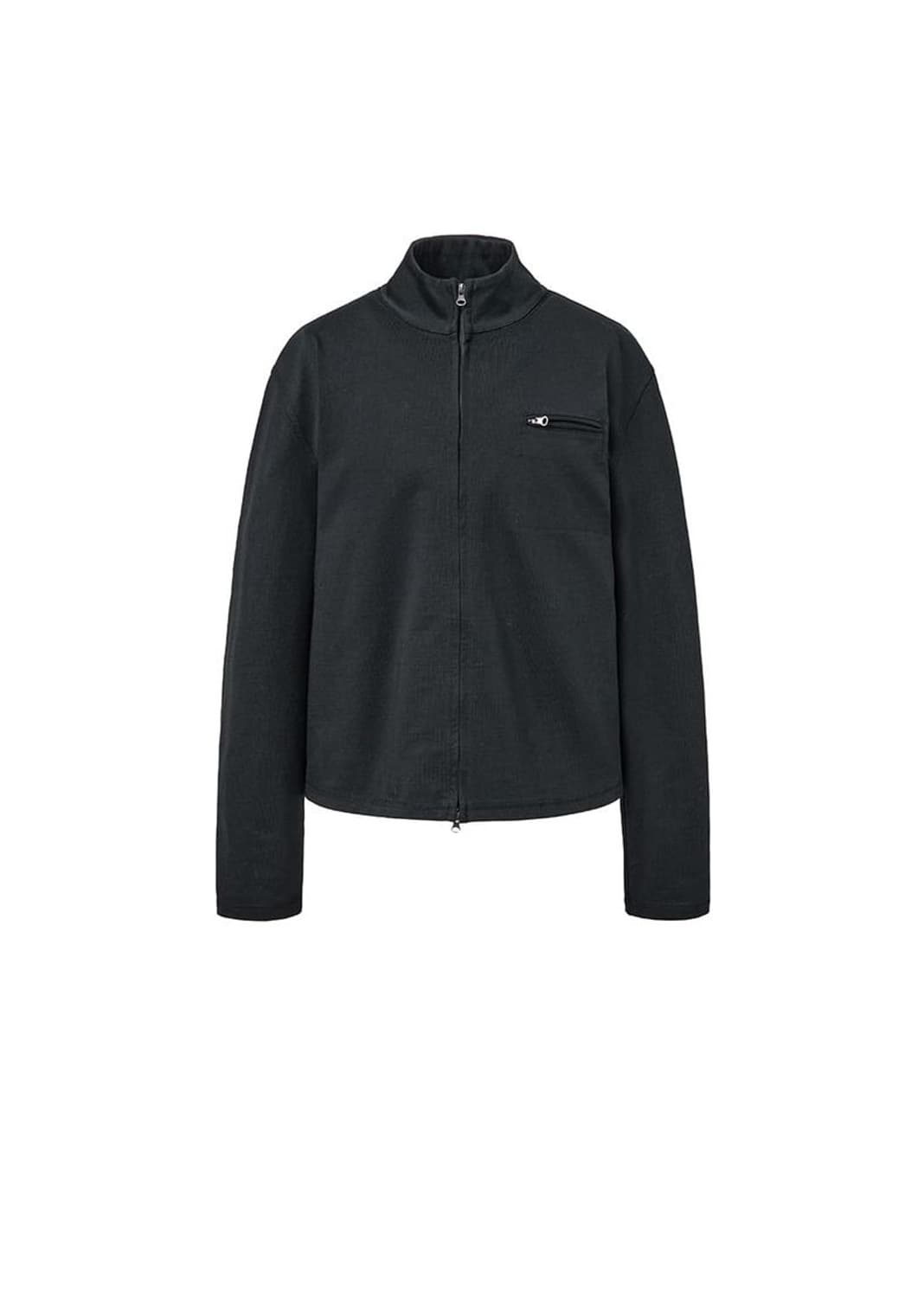 AMOMENTO slim fit pocket jumper black 상품이미지1