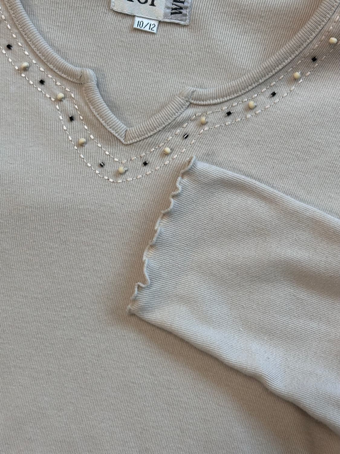 TIGI 영국 조약돌 자수 7부 티셔츠 상품이미지1