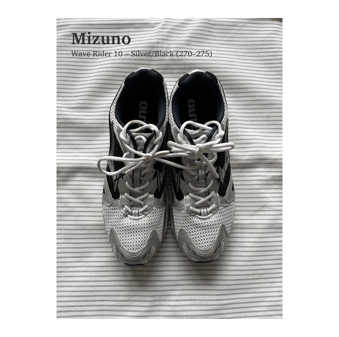 미즈노 웨이브 라이더 10 실버블랙 (270-275) 상품이미지1