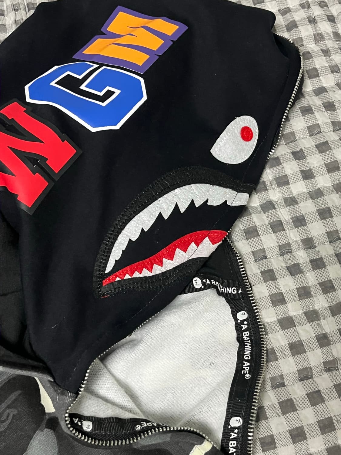 베이프 샤크 2중 지퍼 급처 상품이미지2