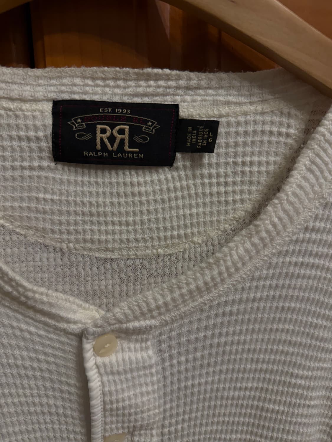 더블알엘 헨리넥 와플티 L 상품이미지2