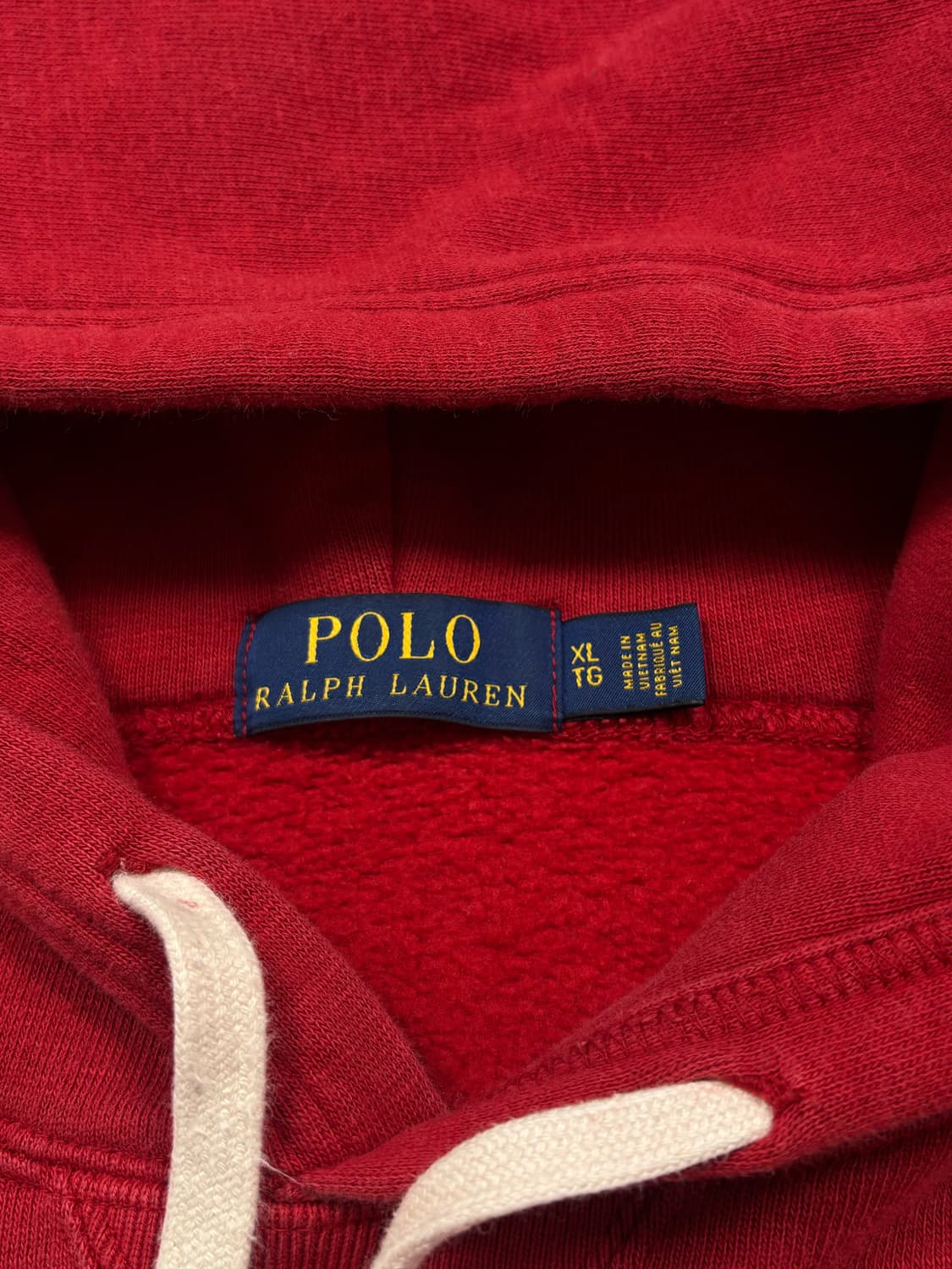 폴로 빅로고 레드 후드티 상품이미지6