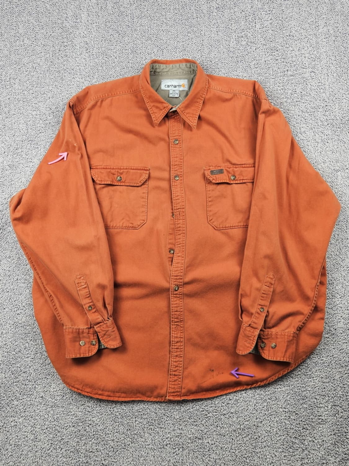 칼하트 오리지널 헤비 코튼 워크 셔츠 ( XL ) / 10328 상품이미지5