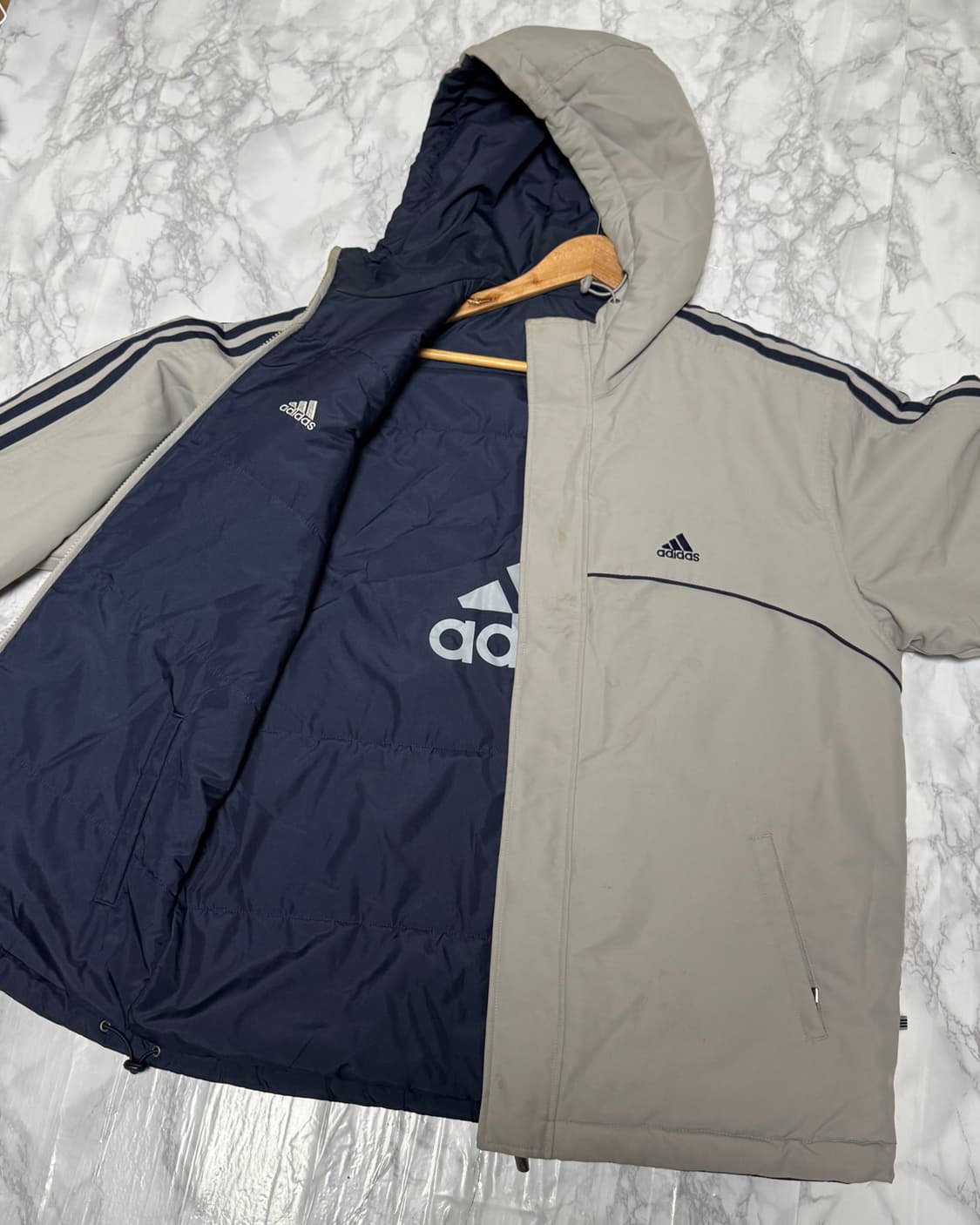 아디다스 삼선 양명 리버시블 올드스쿨 바람막이 점퍼 자켓 상품이미지6
