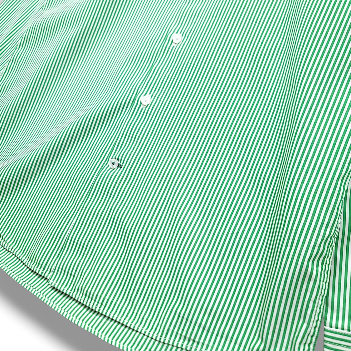 [100] 헤지스 그린&화이트 스트라이프 긴팔셔츠 상품이미지5