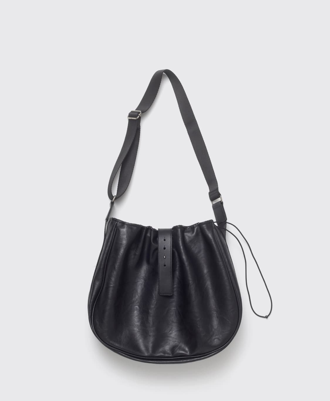 Wavy Bag Faux Leather Black 라지사이즈 상품이미지2