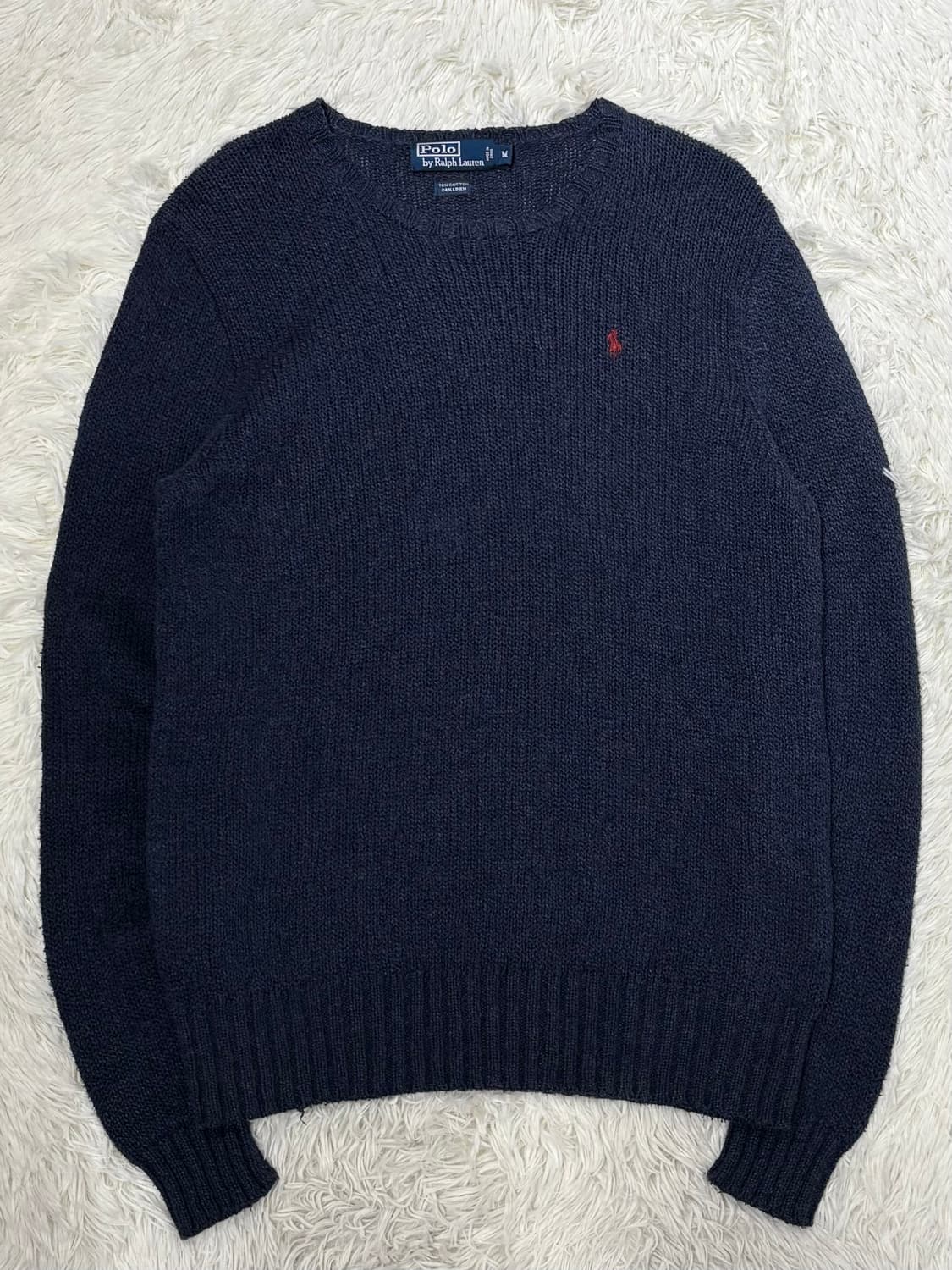 폴로랄프로렌 버건디포니 린넨혼방 네이비 니트 상품이미지3