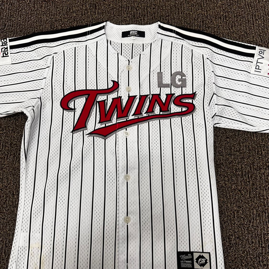 LG twins 엘지트윈스 야구 유니폼 스트라이프 화이트 105(XL) 상품이미지2
