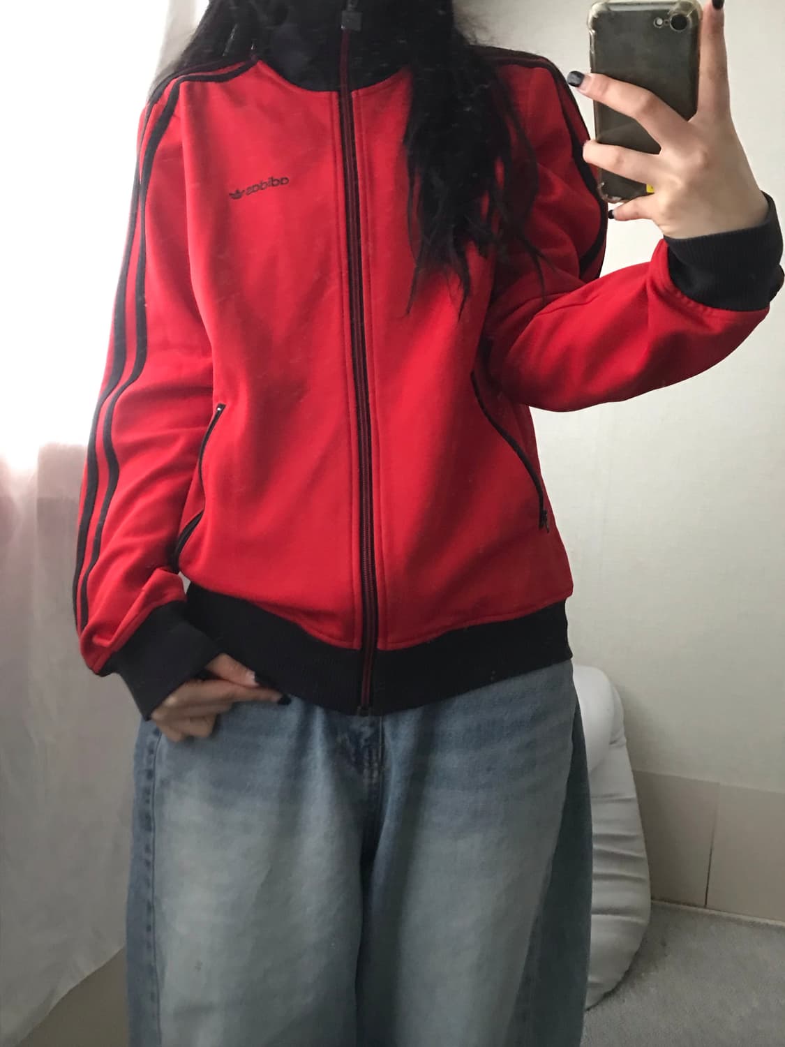 아디다스 블랙 레드 베켄바우어 져지 상품이미지2