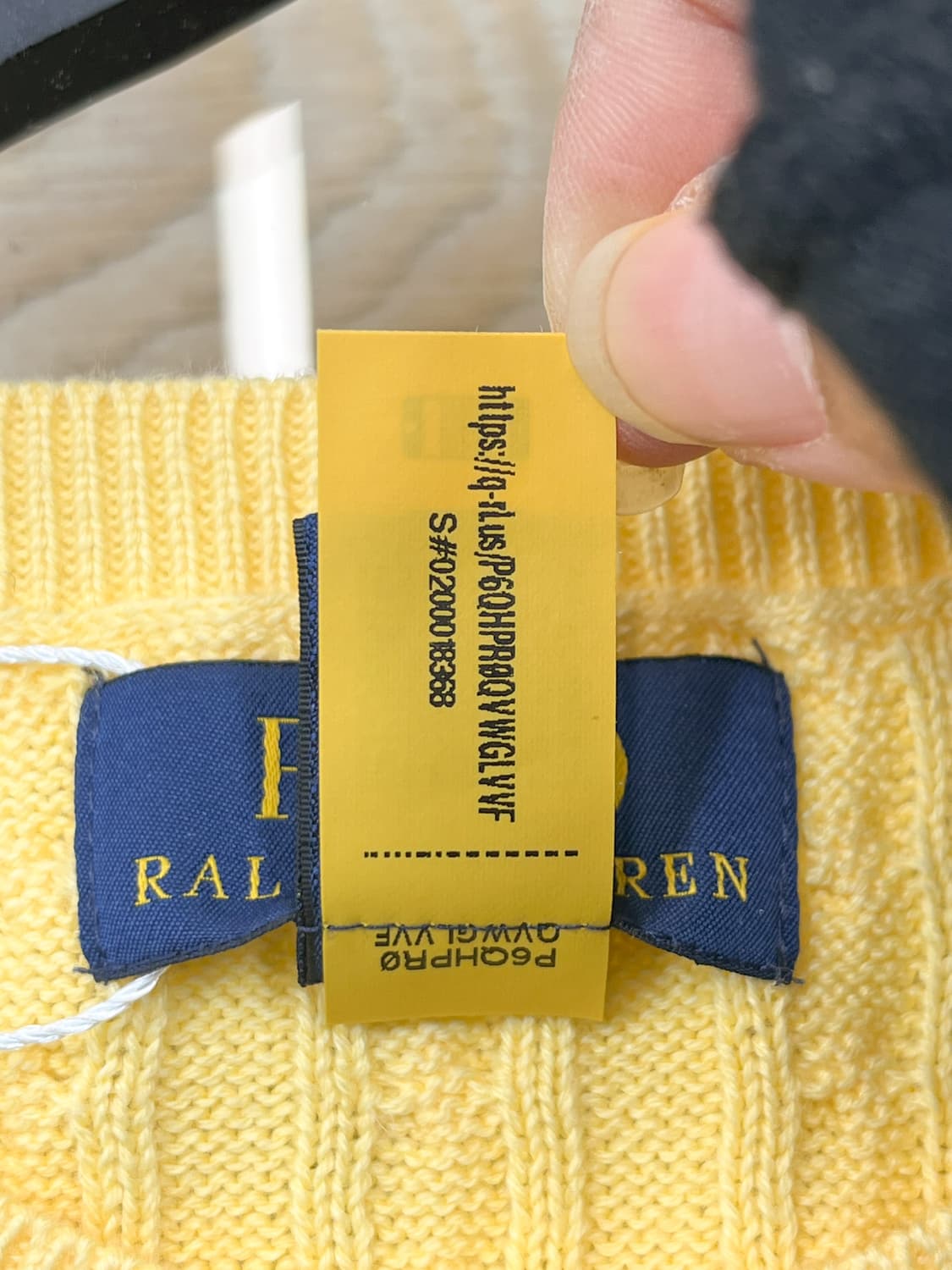 폴로 랄프 로렌 QR 라벨 케이블 가디건 상품이미지7