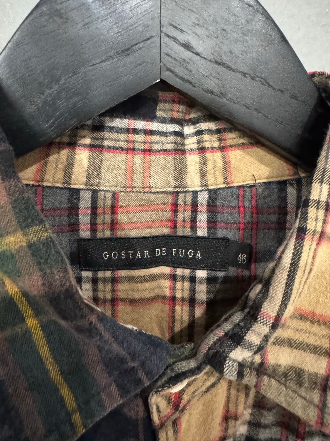 Gostar de FUGA 패치워크 체크 셔츠  상품이미지2