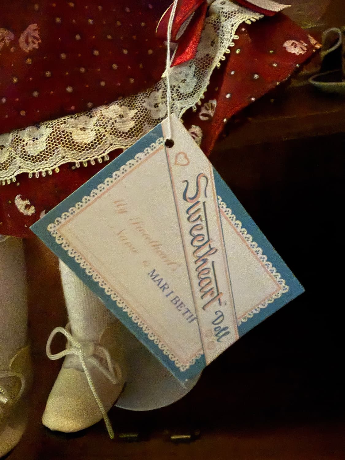 빈티지 인형 피겨린 빅토리아풍 스윗하트돌 보넷 상품이미지9