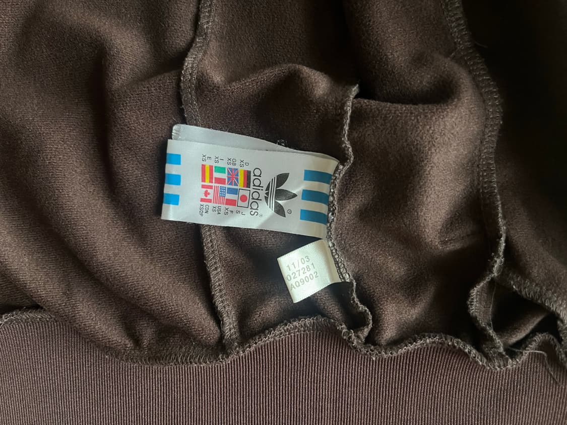 아디다스 빈티지 초코브라운 크롭 져지 xs 상품이미지3