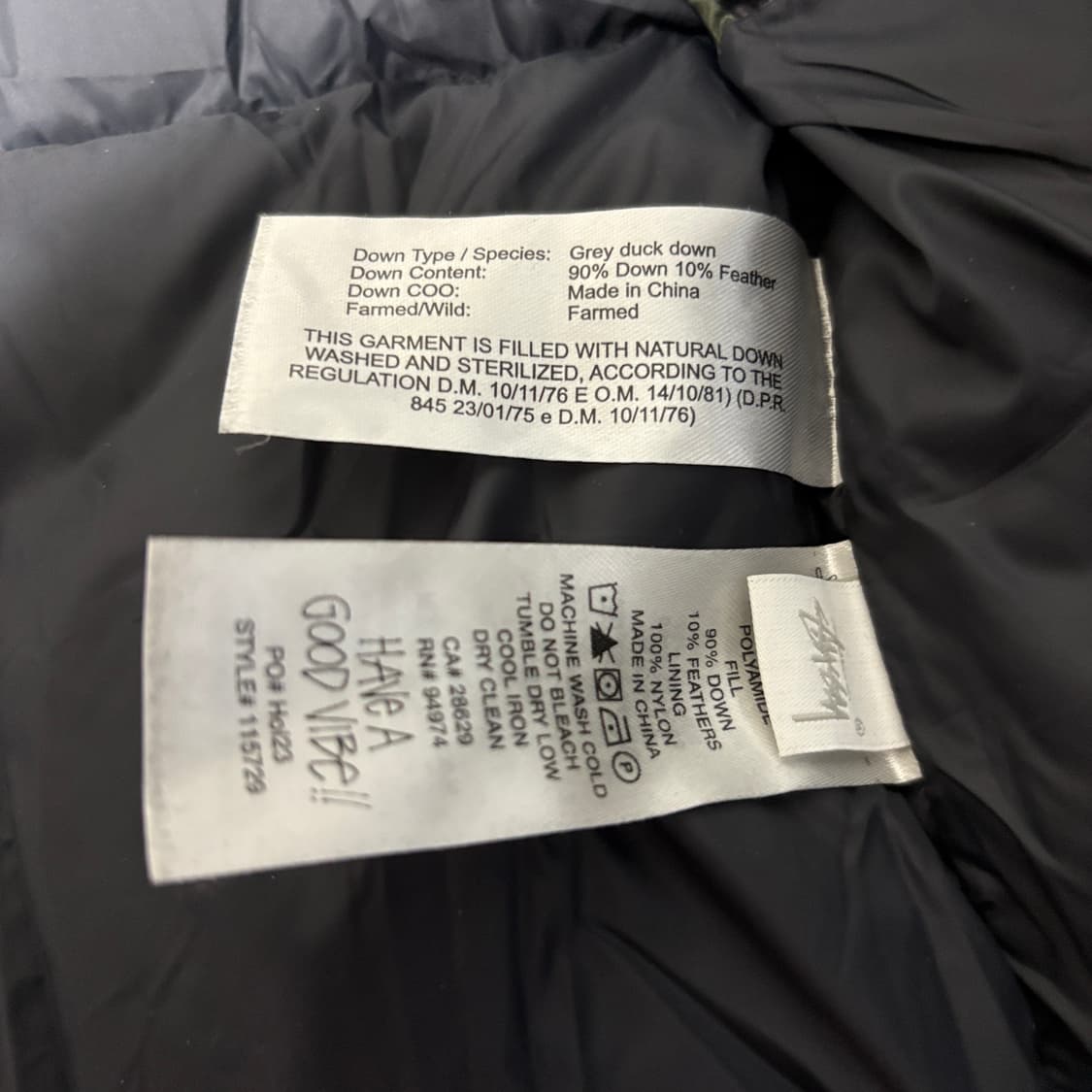 스투시 링클 나일론 다운 푸퍼 우드랜드 카모  M 상품이미지3