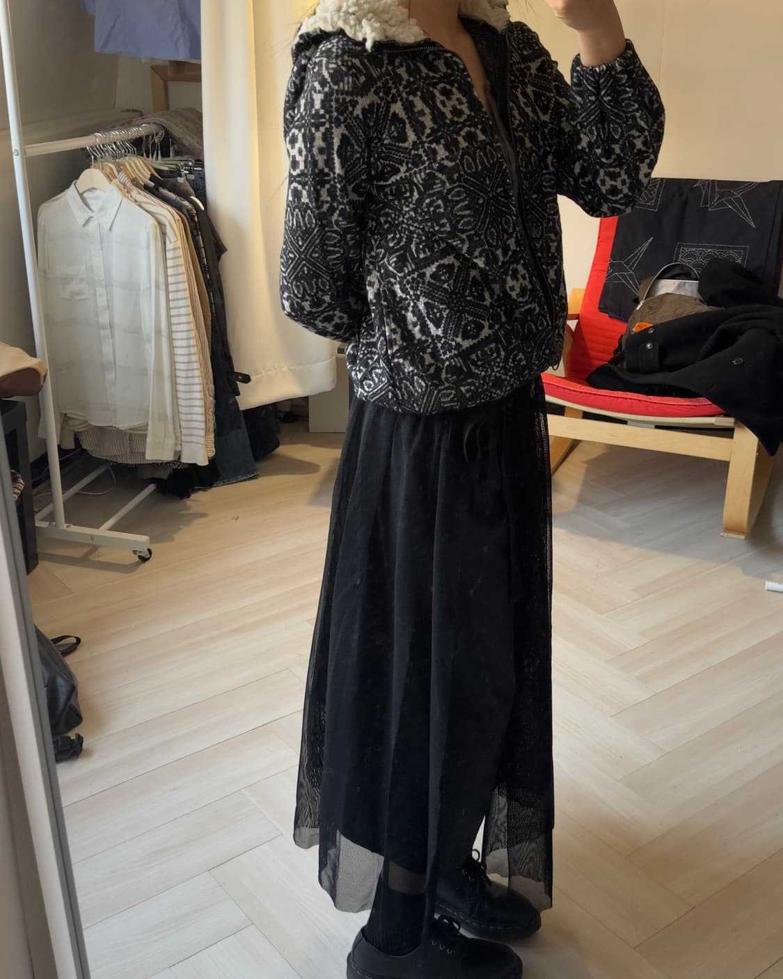 [AHCAHCUM] made in Japan pattern hoodie  상품이미지3