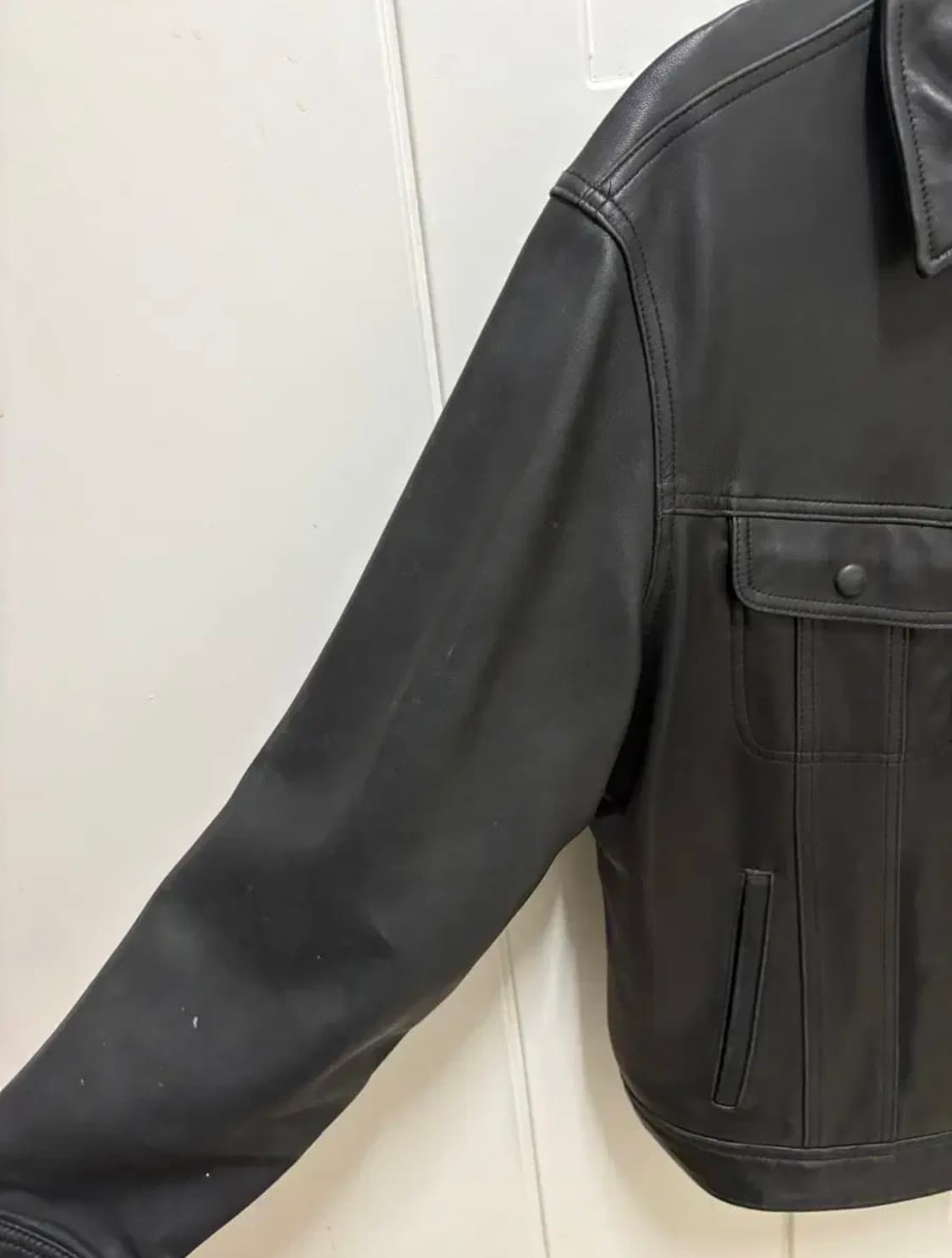 슈프림 18fw 레더 트러커자켓 m 상품이미지4