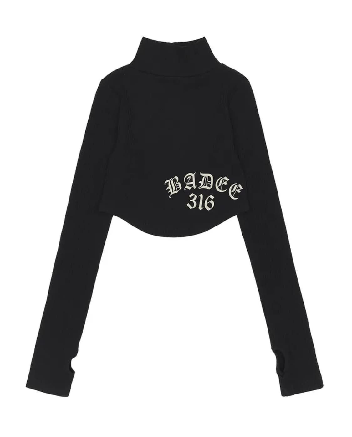 Gothic Ribbed Turtleneck Black 상품이미지2