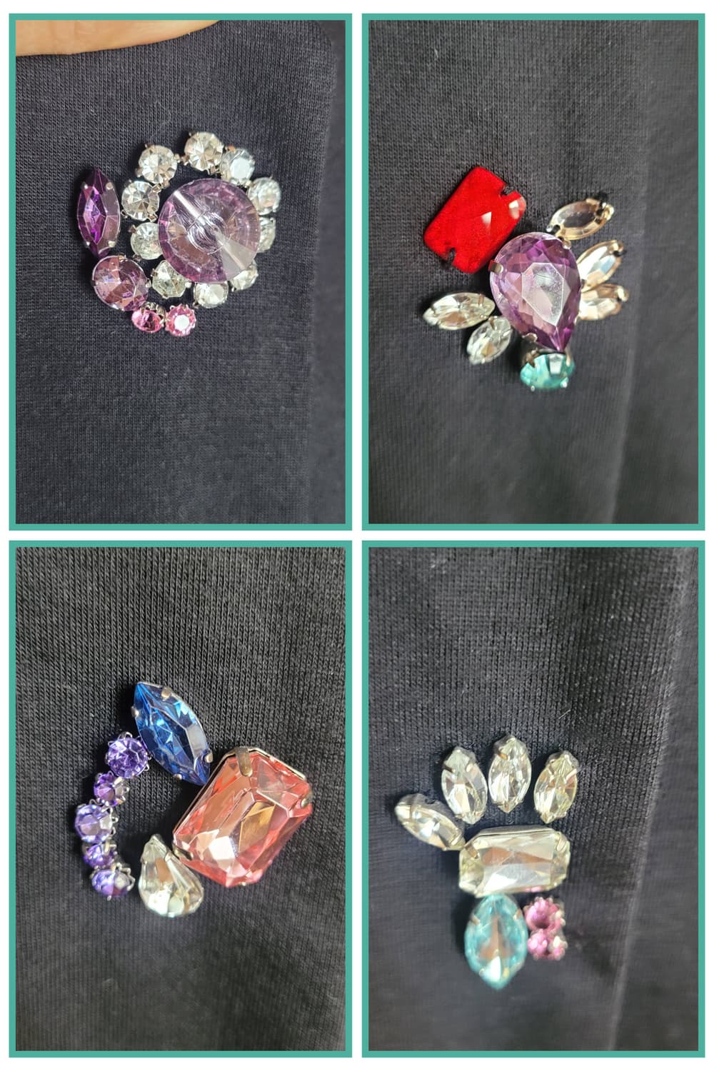 (여성77~88사이즈)여성 칠부 디자이너 자켓(보석단추) 상품이미지6