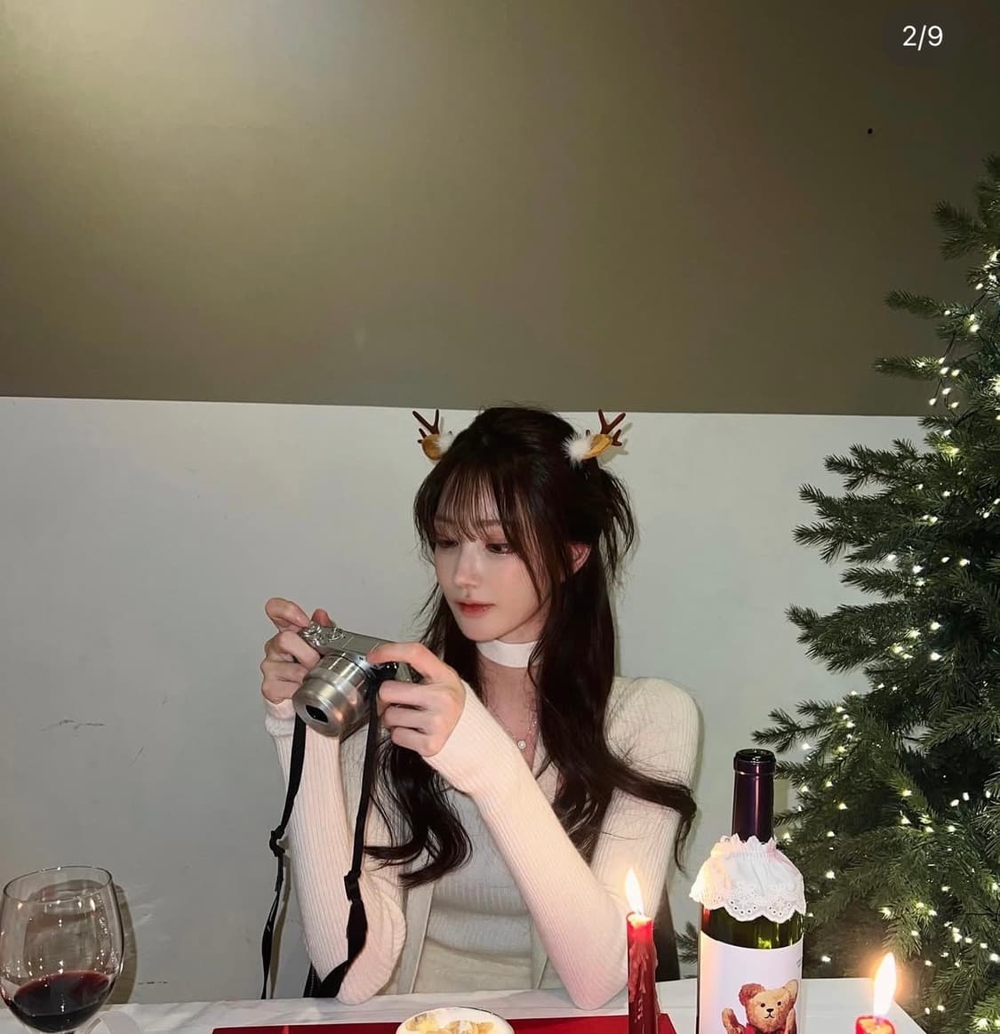 [라벨르블랑] 래빗 스카프 니트 화이트 상품이미지2