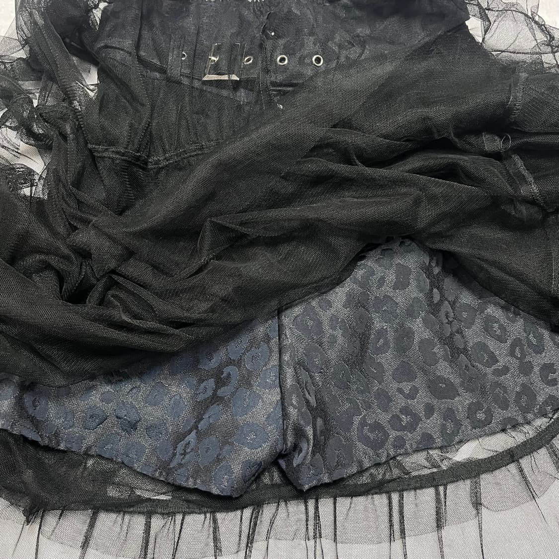 고스 레오파드 벨트 롱스커트 갸루 펑크 상품이미지4