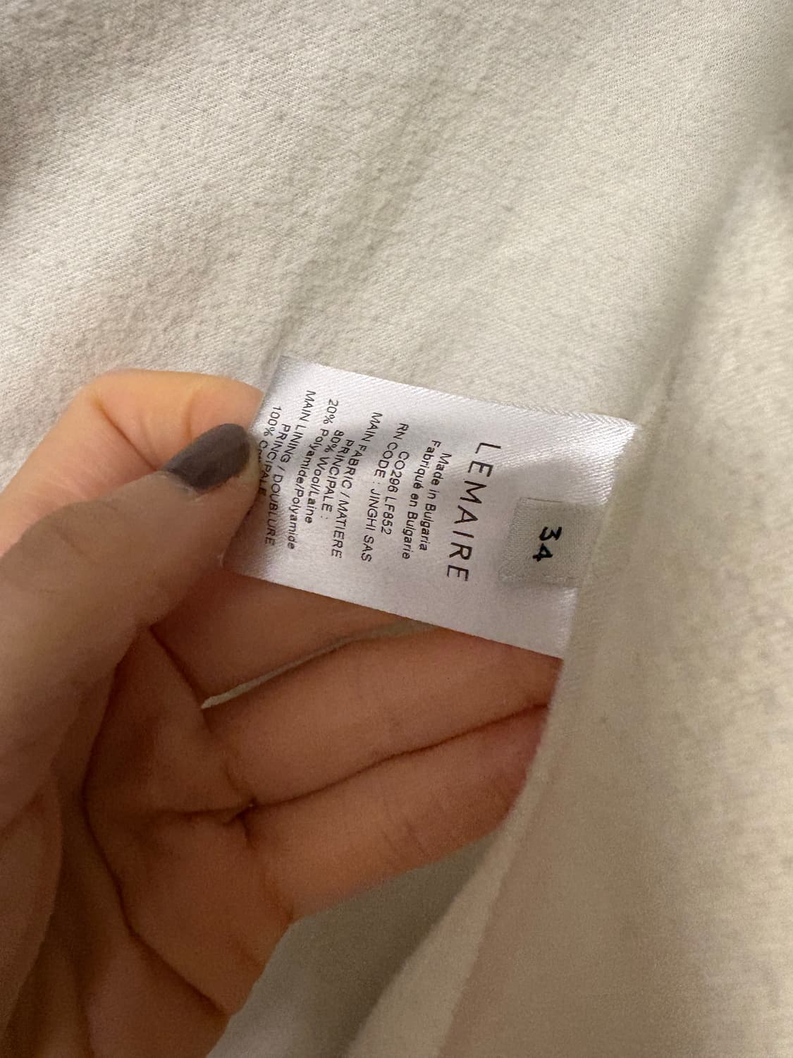 Lemaire 피코트 다크그레이  상품이미지10