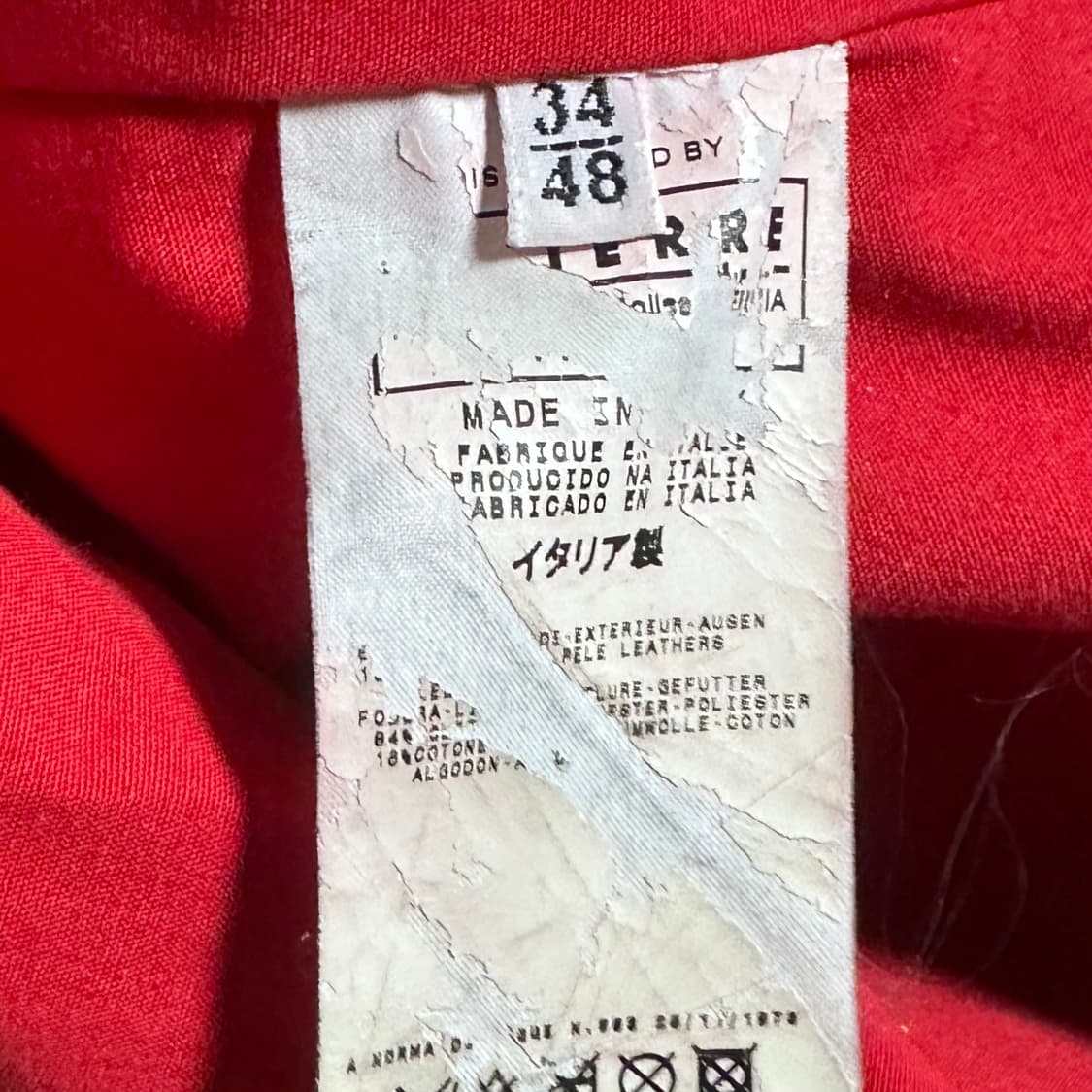 D&G 돌체앤가바나 리얼레더 스칼렛레드 라이더자켓 (on.565)   상품이미지7