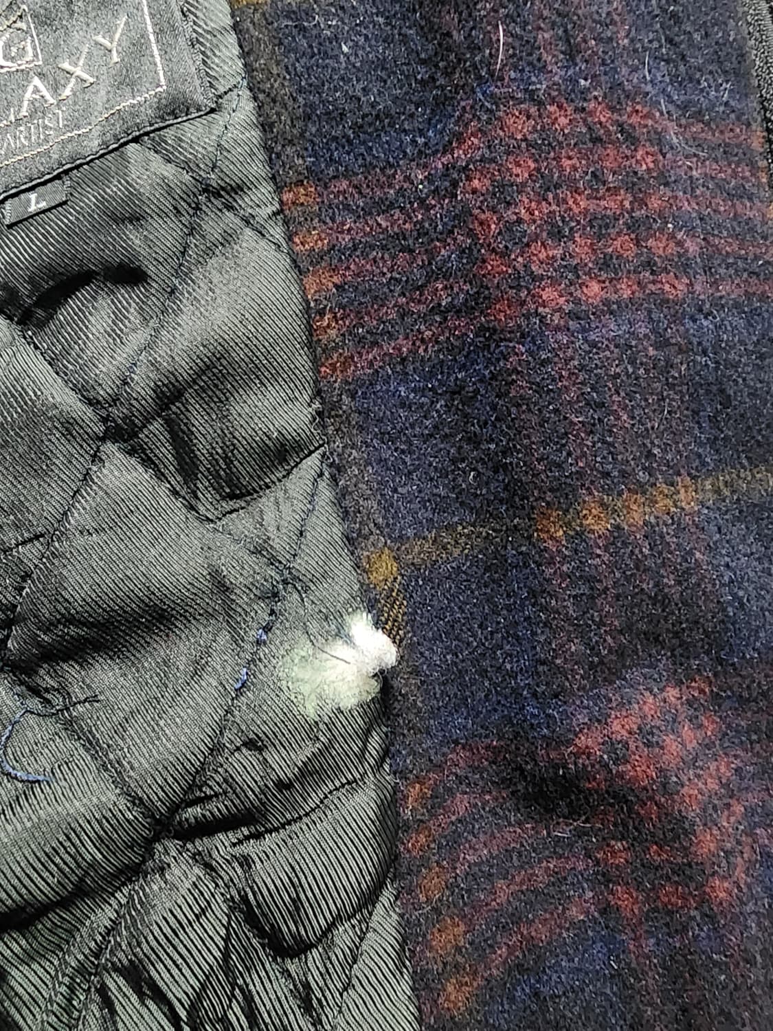 80's 올드스쿨 제일모직 갤럭시 체크 패턴 봄버 자켓 상품이미지10