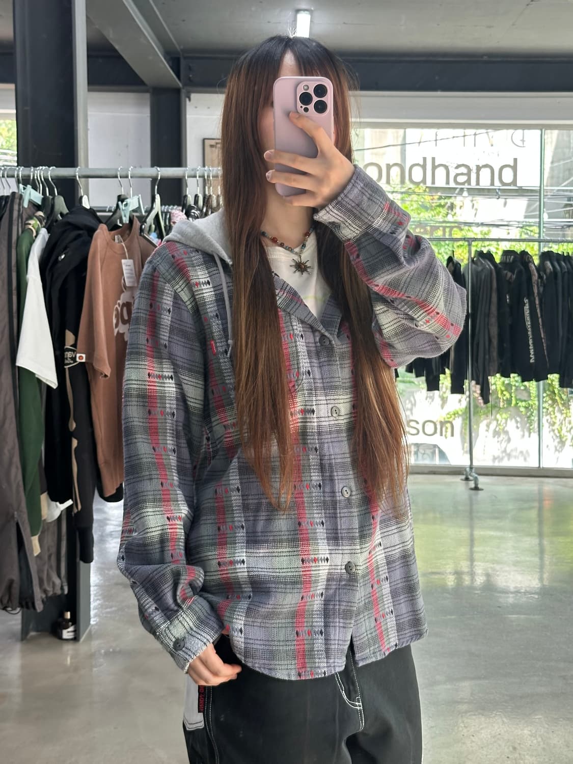 슈프림 Jacquard Flannel 후디드 셔츠 상품이미지3