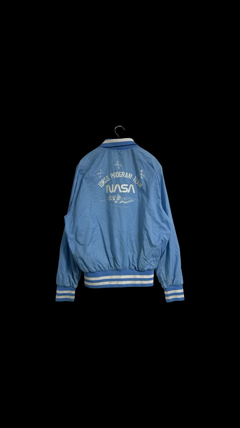 70s ARISTO JAC BY HILTON 블루 윈드 브레이커 자켓 상품이미지2