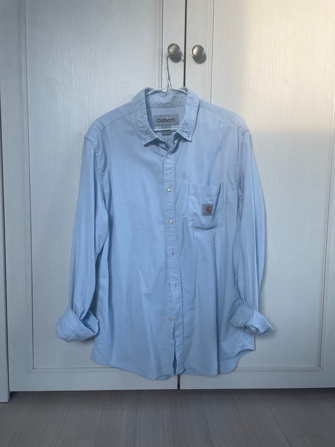 칼하트 셔츠 L 파스텔하늘 상품이미지5