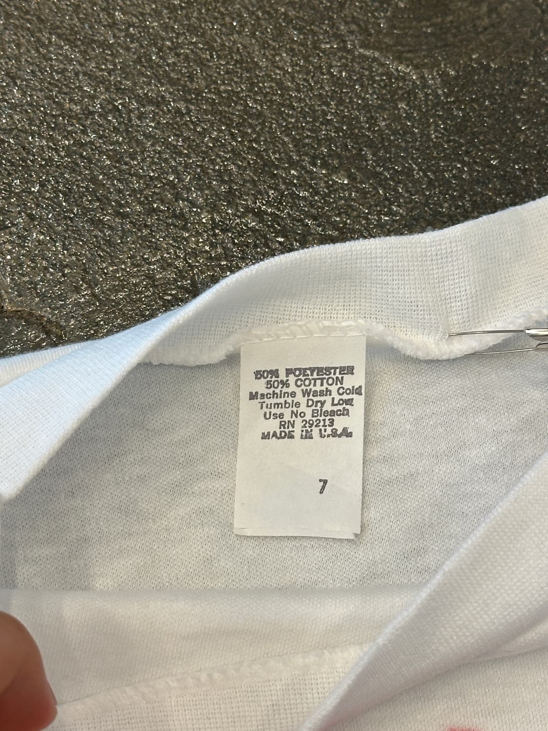 90s Made in USA 싱글스티치 크롭 반팔티 S 상품이미지5