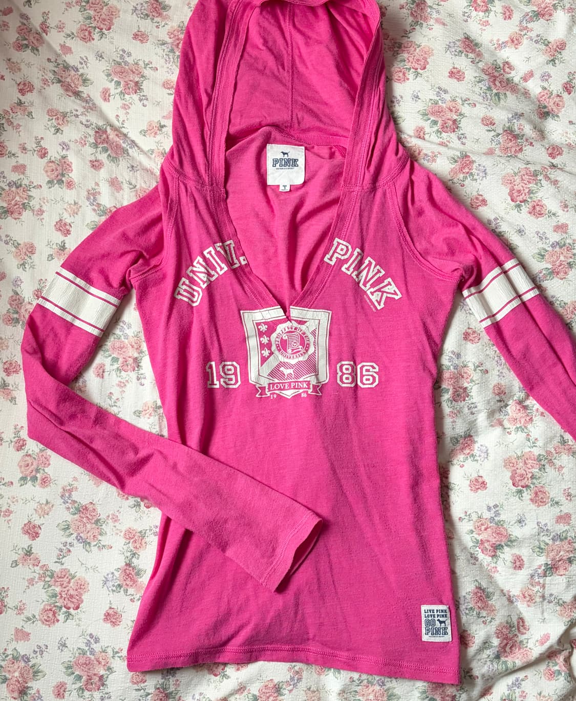 PINK 후드 롱슬리브 상품이미지1