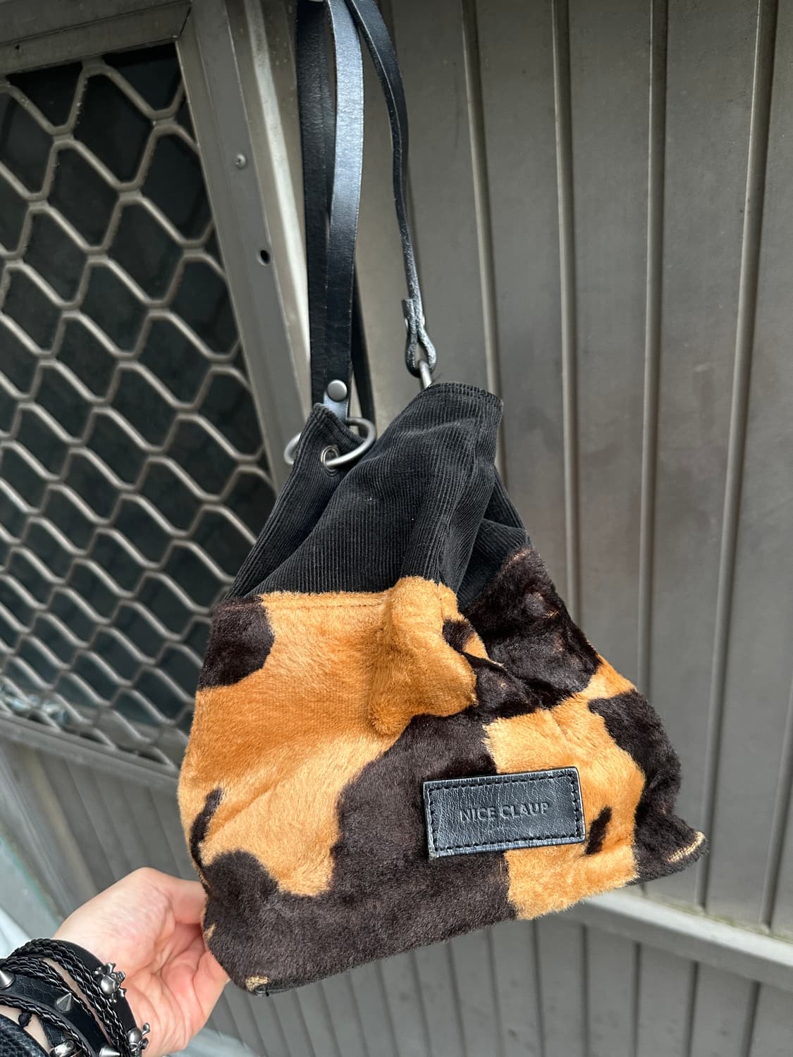 Vintage leopard fur suede bag 상품이미지3