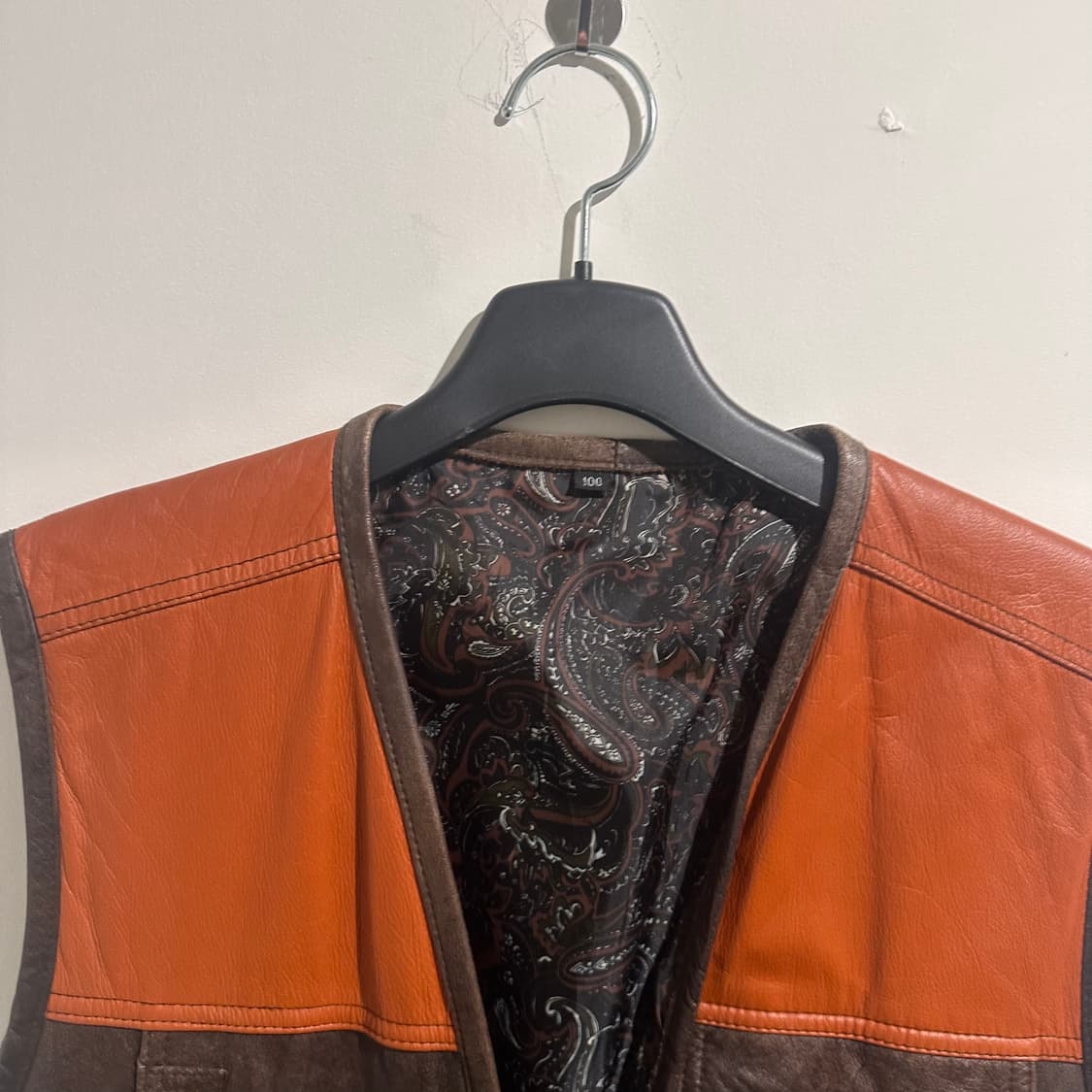 브라운 오렌지 레더 베스트 상품이미지2