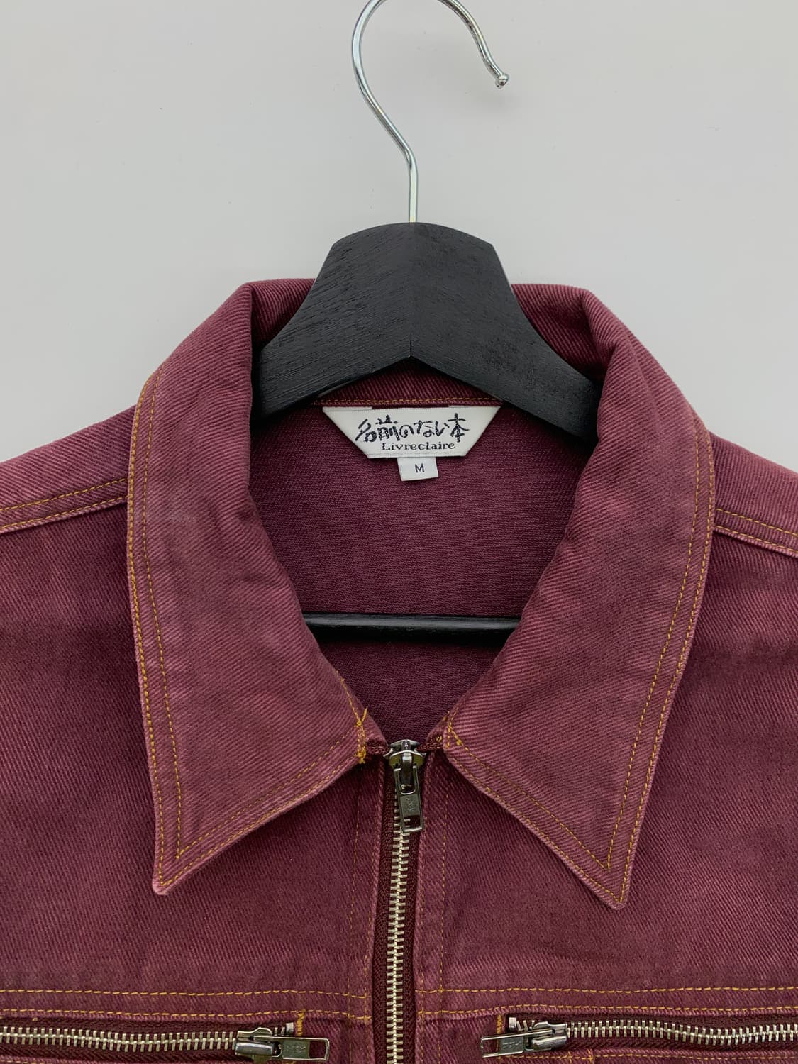 재패니즈 빈티지 버건디 웨스턴 코튼 자켓 상품이미지7