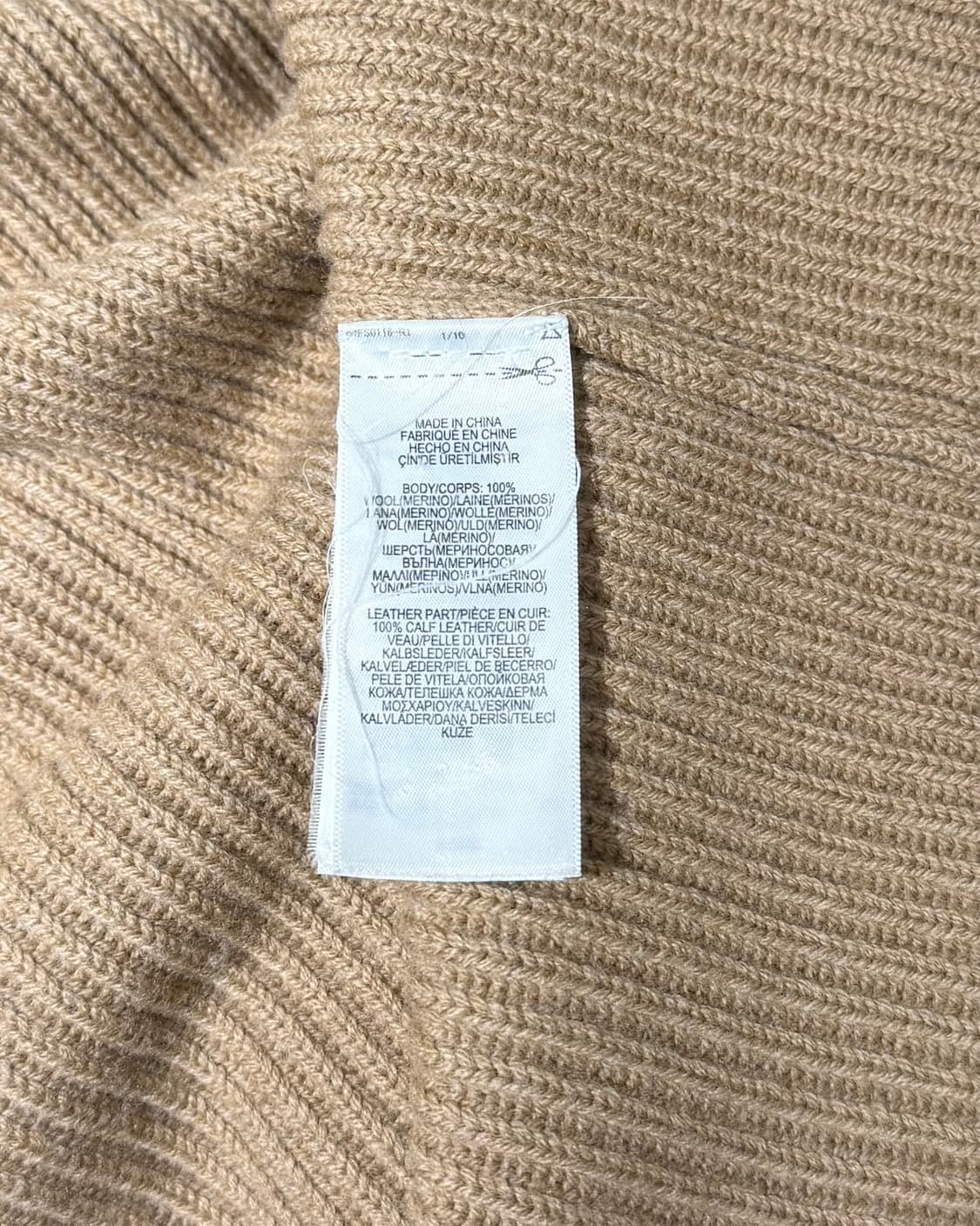 폴로 랄프로렌 브라운 메리노 울 립니트 숄 케이프 상품이미지8