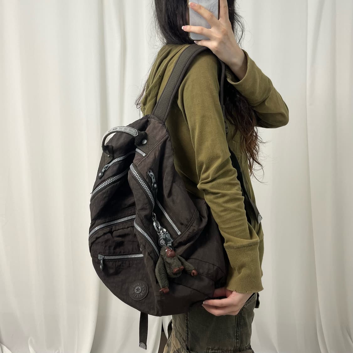 Kipling brown backpack 상품이미지3