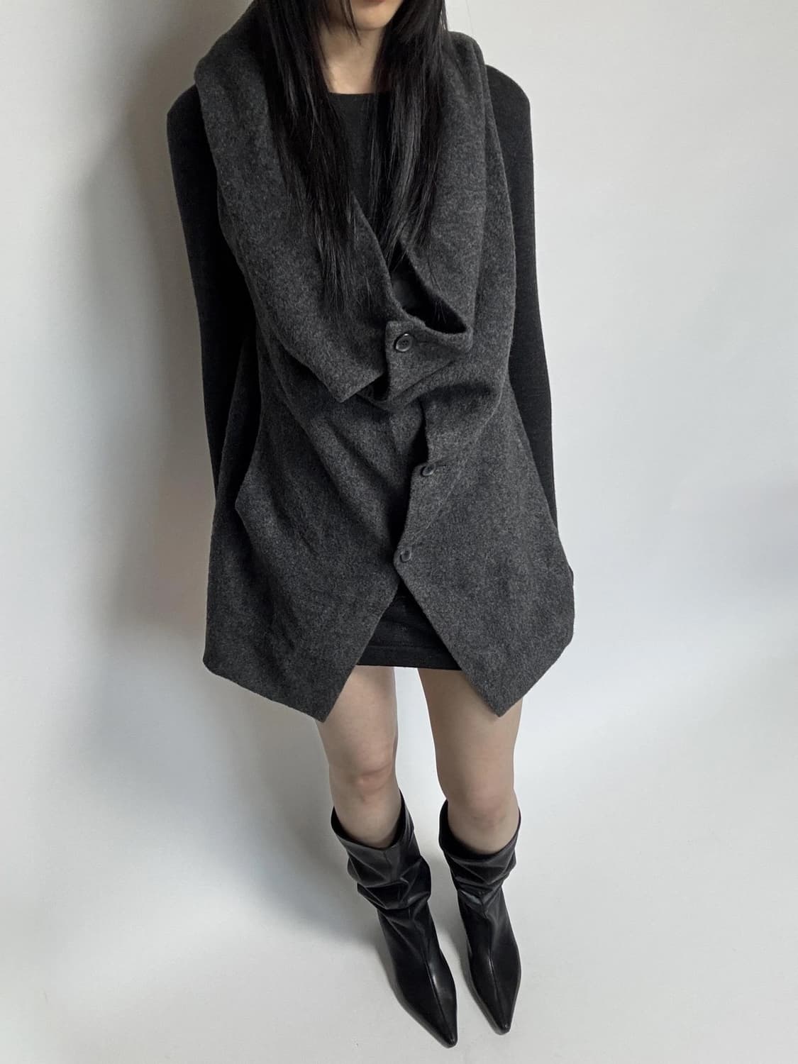 빈티지 하이넥 카울 베스트 자켓 헬무트랭 릭오웬스 상품이미지3