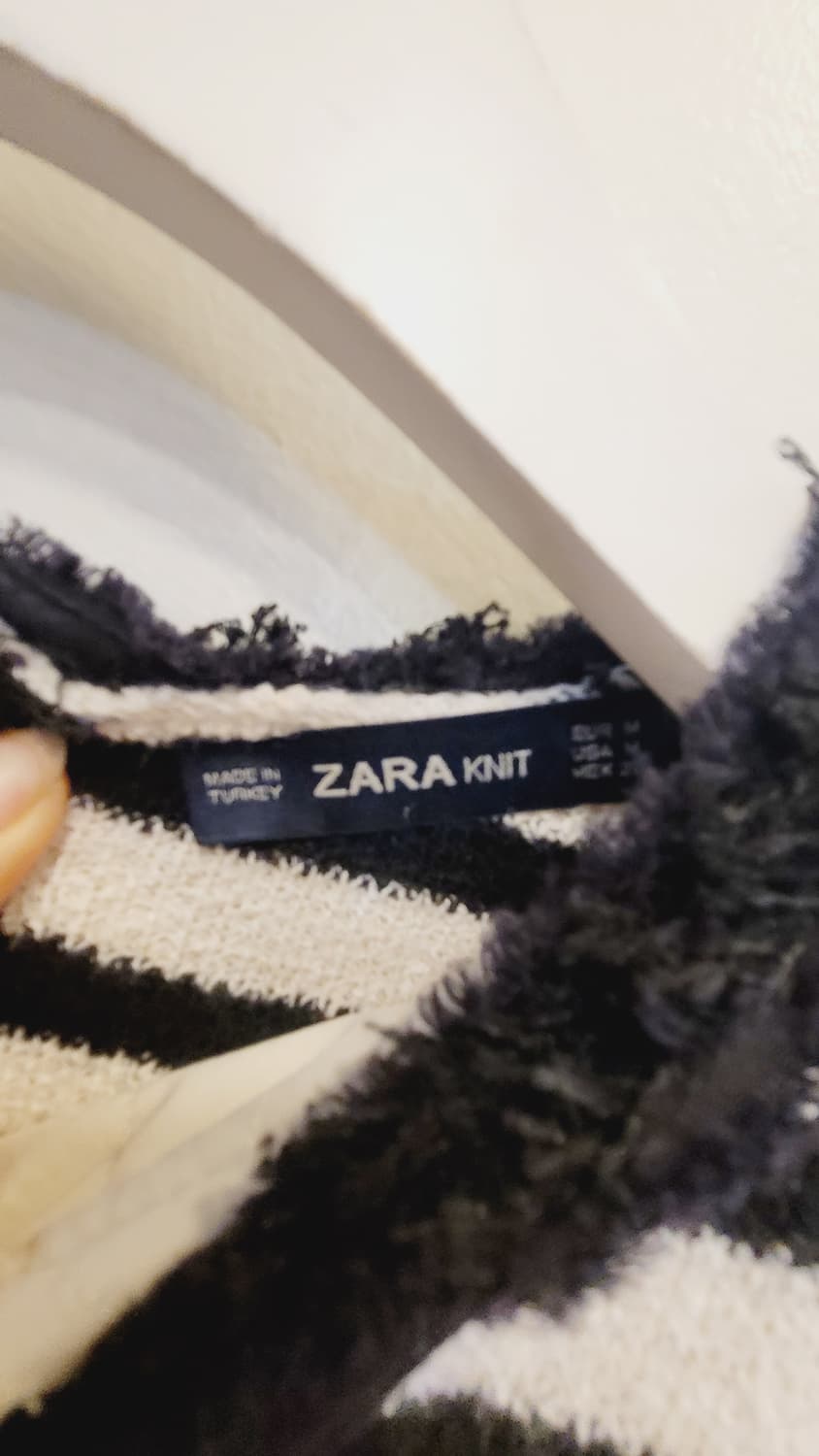 자라 스트라이프 니트 . 퀼팅 누빔 원피스 상품이미지3