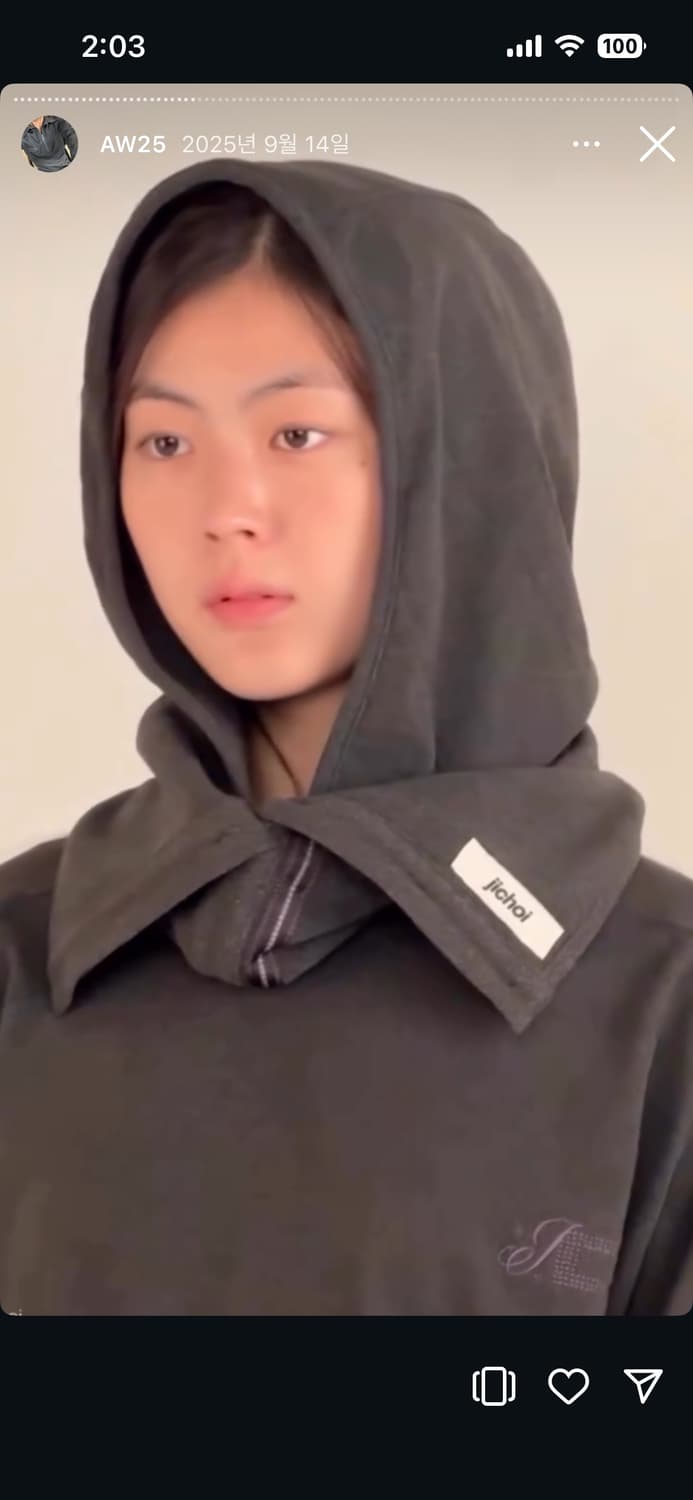 지초이 jichoi 25aw 바라클라바 블랙 상품이미지2