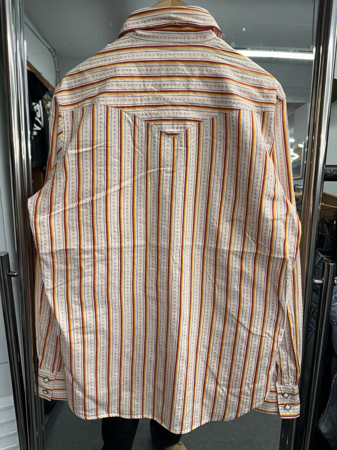 japanese vintage 패턴 CRE.BAR 웨스턴 스트라이프 셔츠 상품이미지4